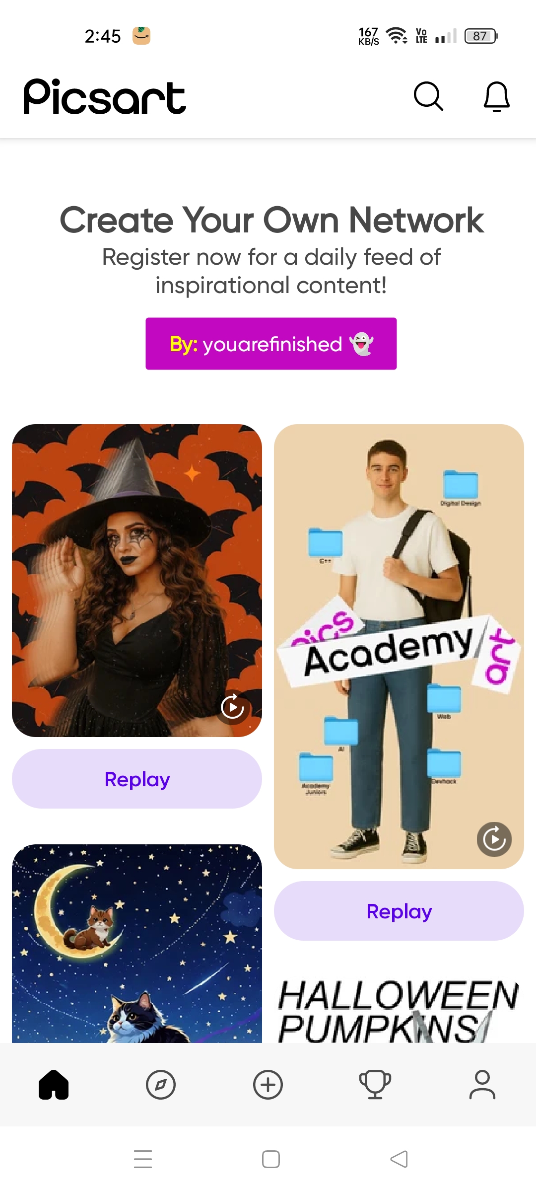 Screenshot of Picsart