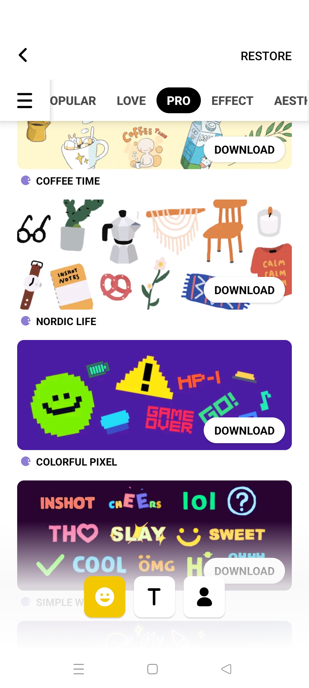 Screenshot of InShot