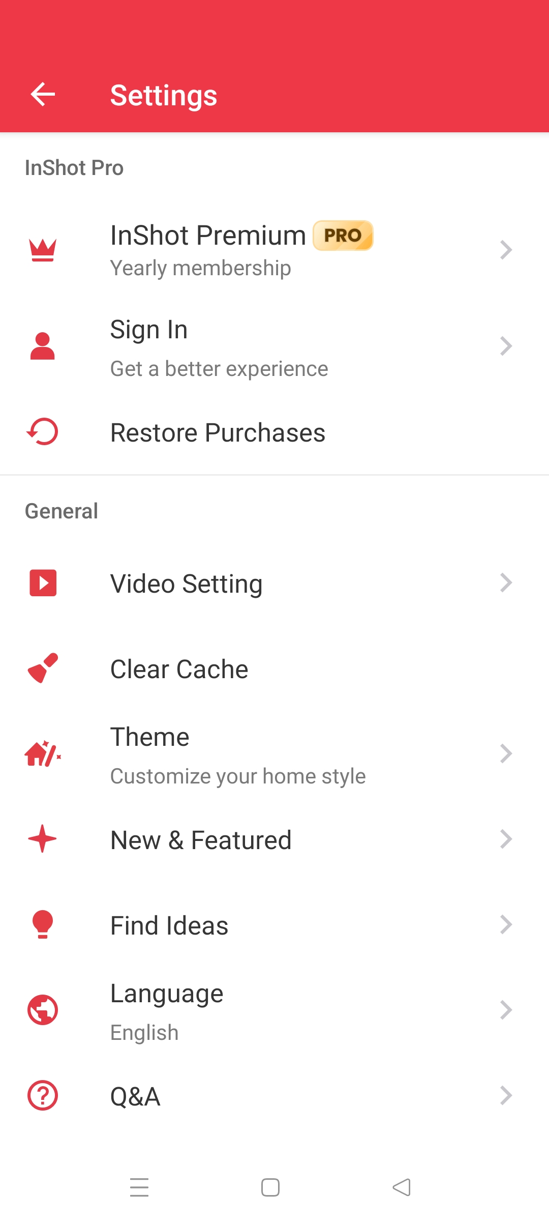 Screenshot of InShot