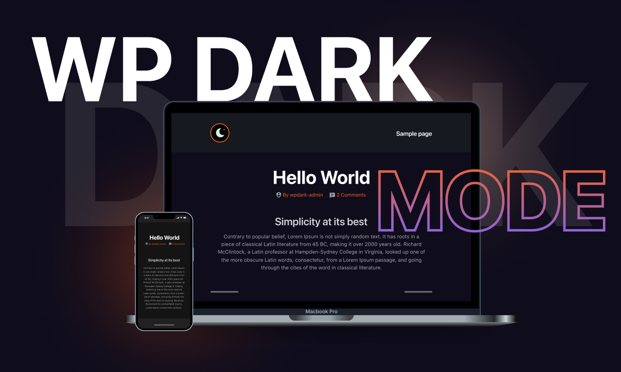 Screenshot of WP Darkmode Ultimate