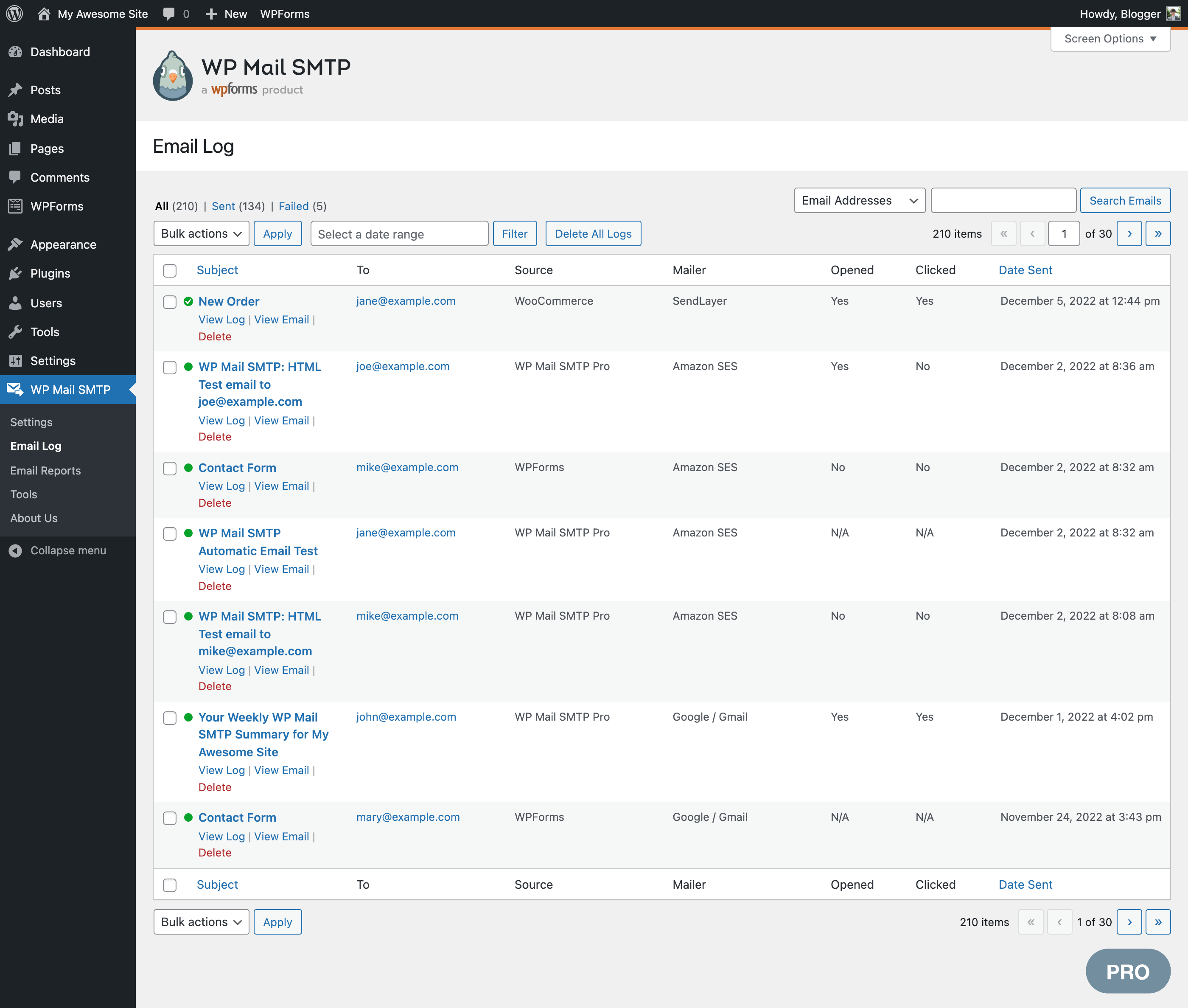 Screenshot of WP Mail SMTP
