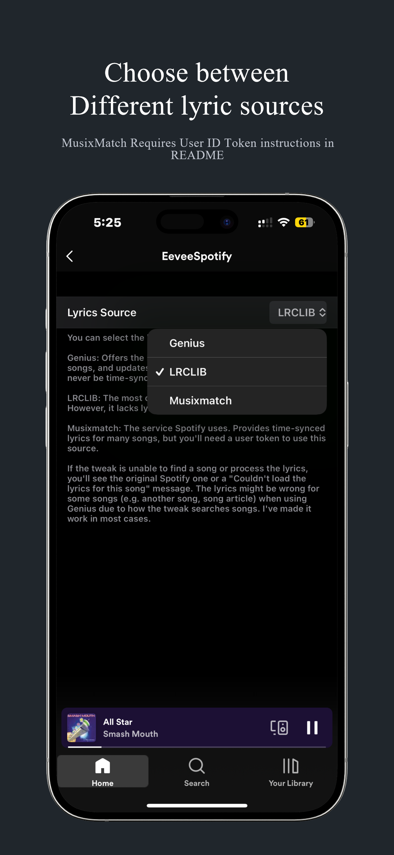 Screenshot of Spotify