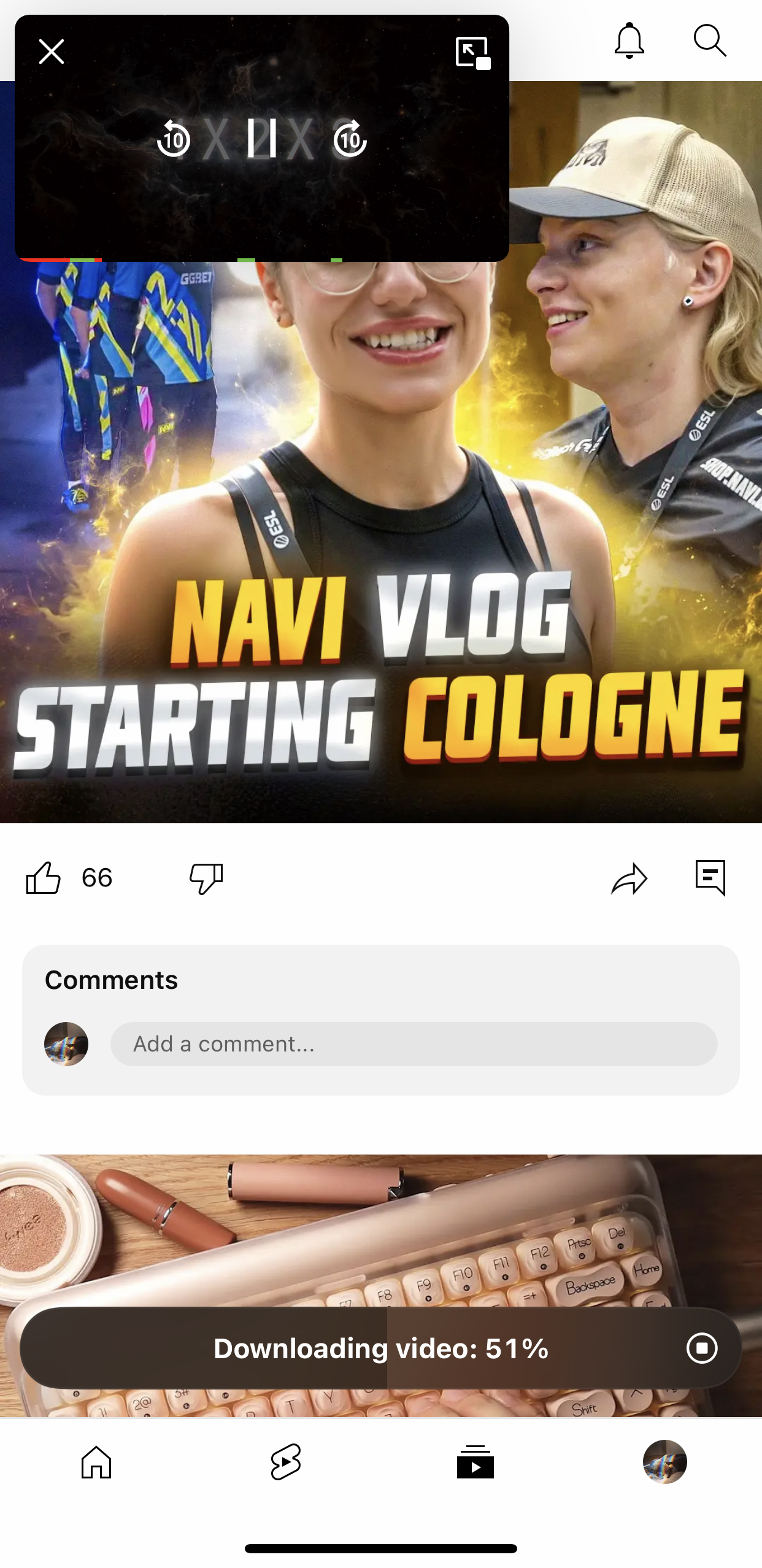 Screenshot of YTLite