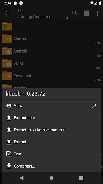 Screenshot of Zarchiver Donate