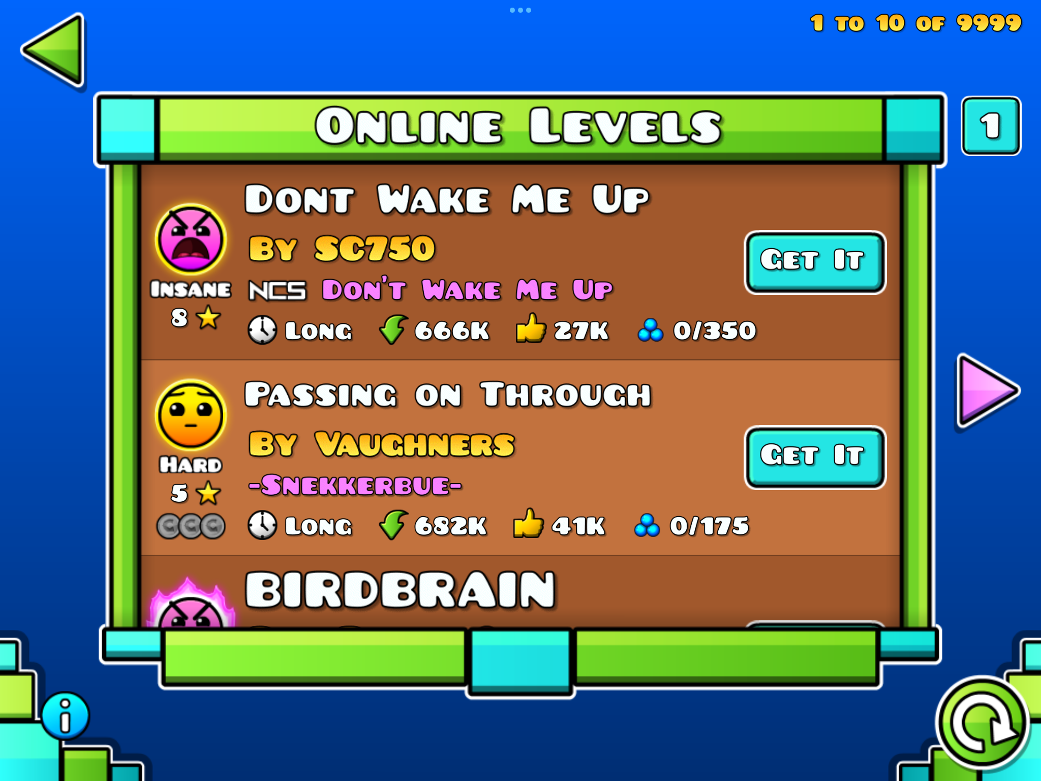 Screenshot of Geometry Dash