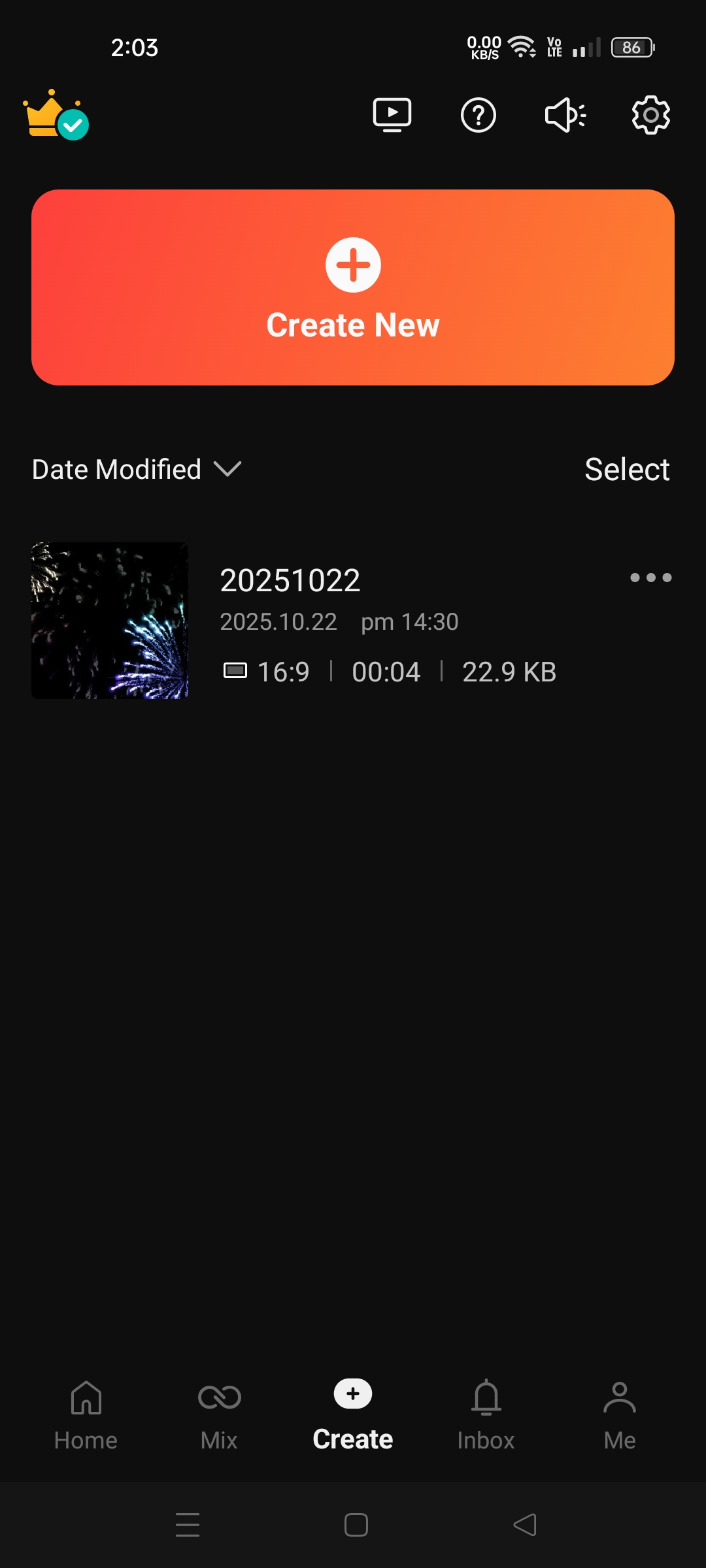 Screenshot of Kinemaster